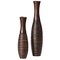 Elegant Decorative Tall Trumpet Shape Floor Vase in Brown - Modern Home Décor Accent, Sleek Tall Floor Vase for Living Room, Entryway, or Dining Room, Perfect for Dried Flowers or Silk Arrangements